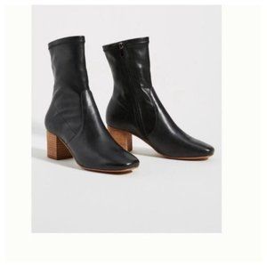 Anthropologie Silent D Cabre Leather Boots Black